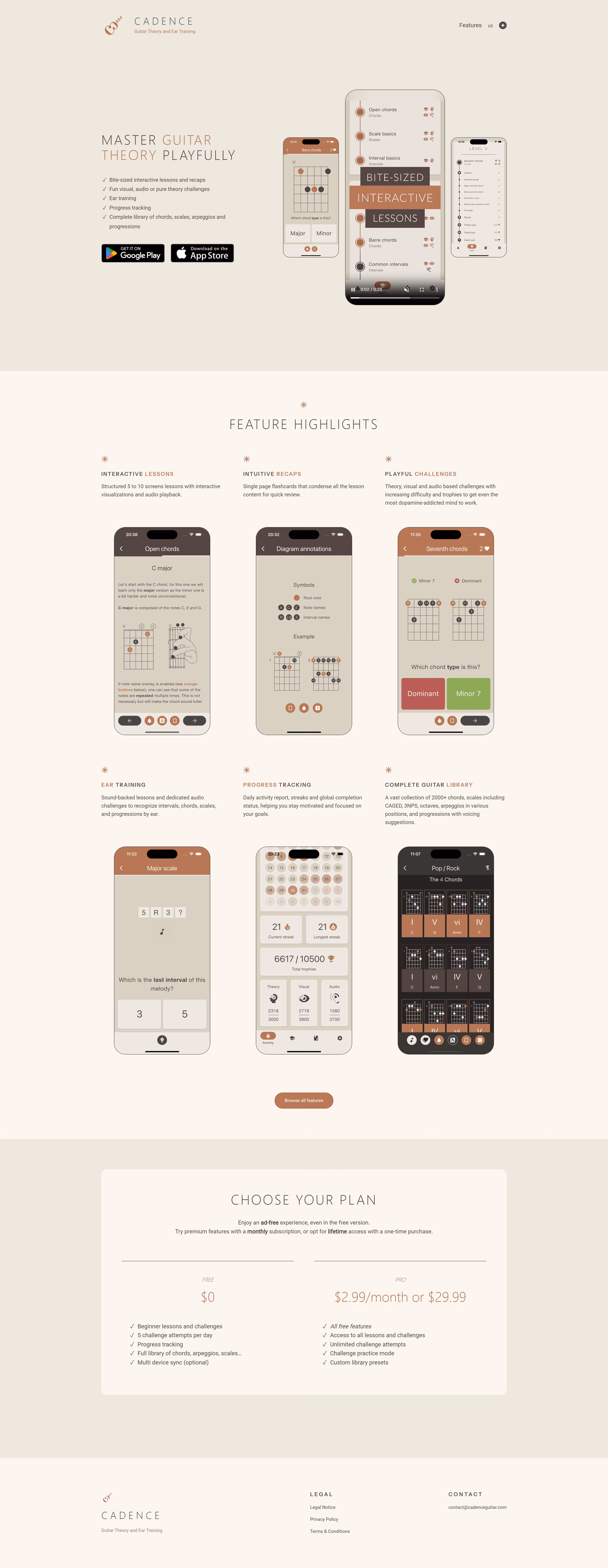 Cadence: Guitar Theory 首页