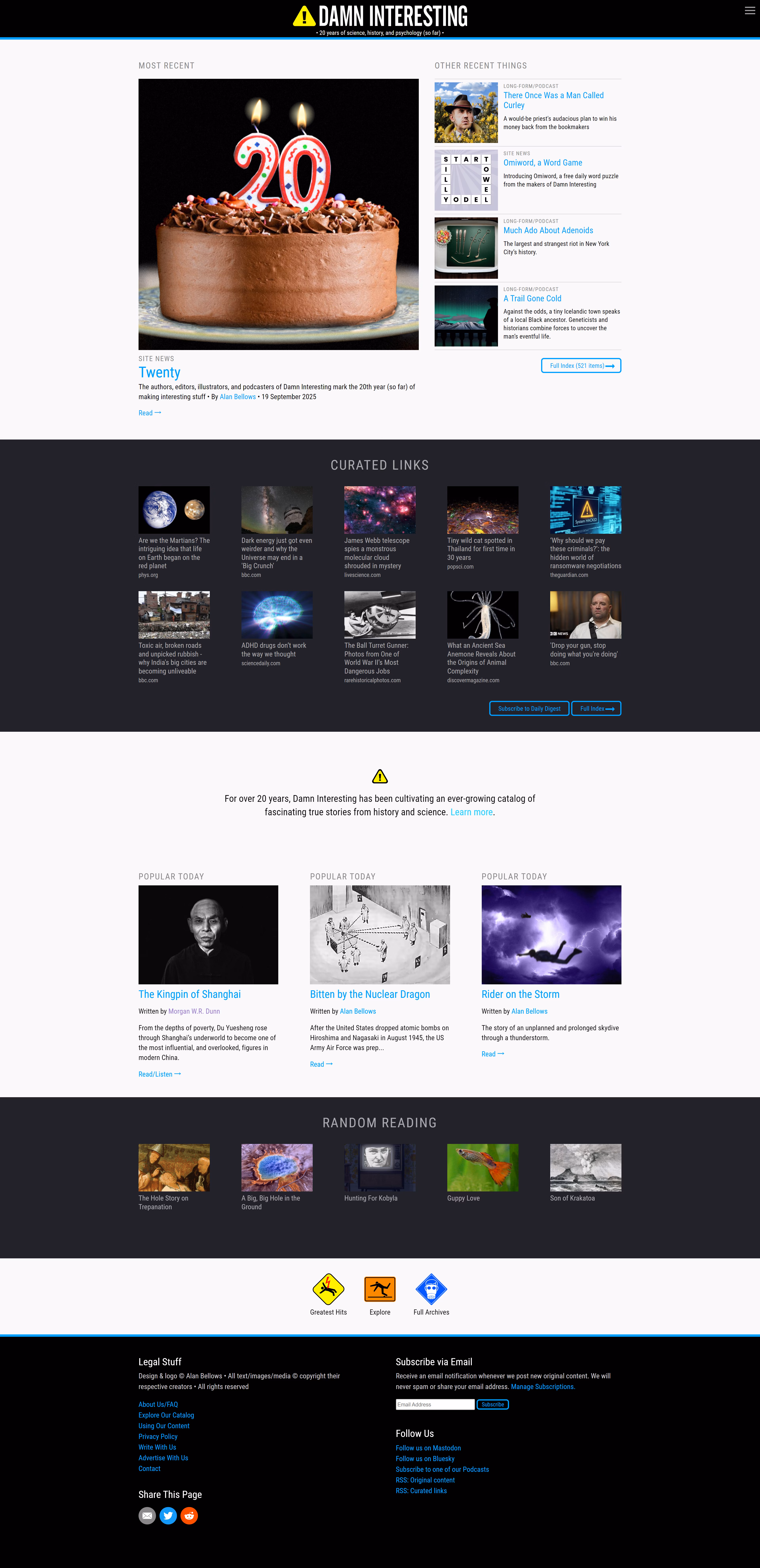 Damn Interesting 首页