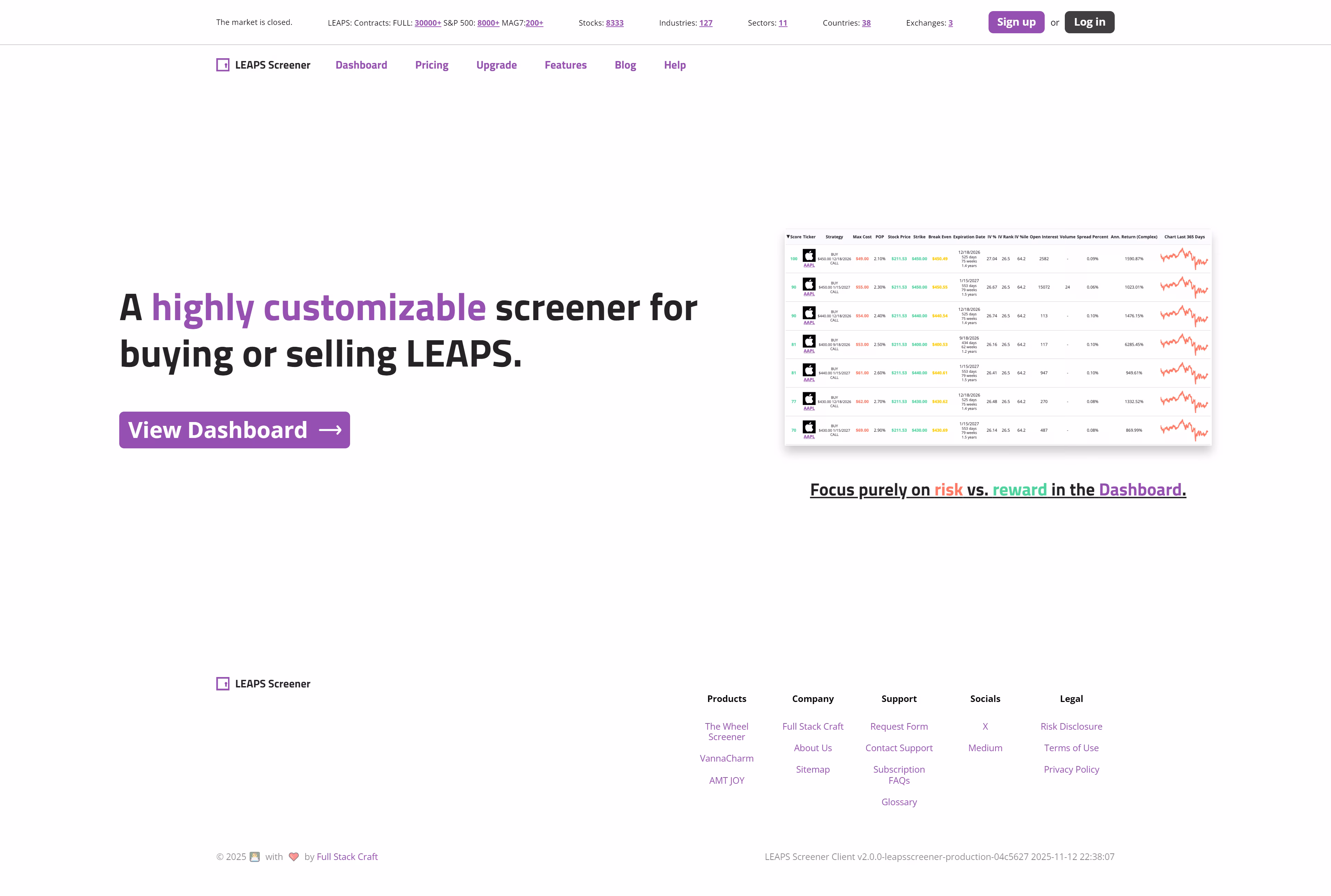 LEAPS Screener 首页